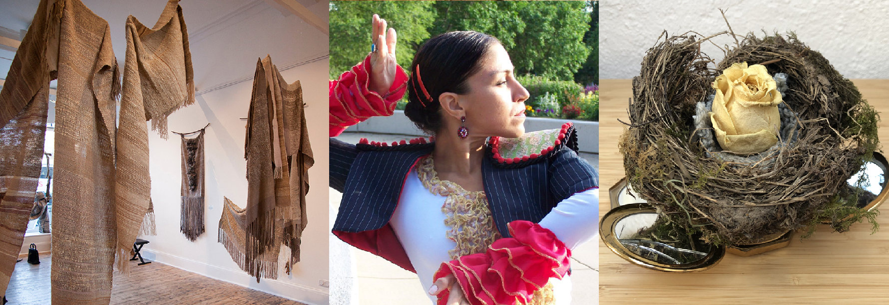 Artworks left to right Imogen Bright Moon, Rosamaria Kostic Cisneros and Corrina Eastwood